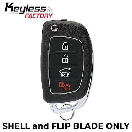 Keyless Factory Hyundai Santa Fe 2013-2016 4-Btn Remote Head SHELL (TQ8-RKE-3F04) ORS-HY-1406